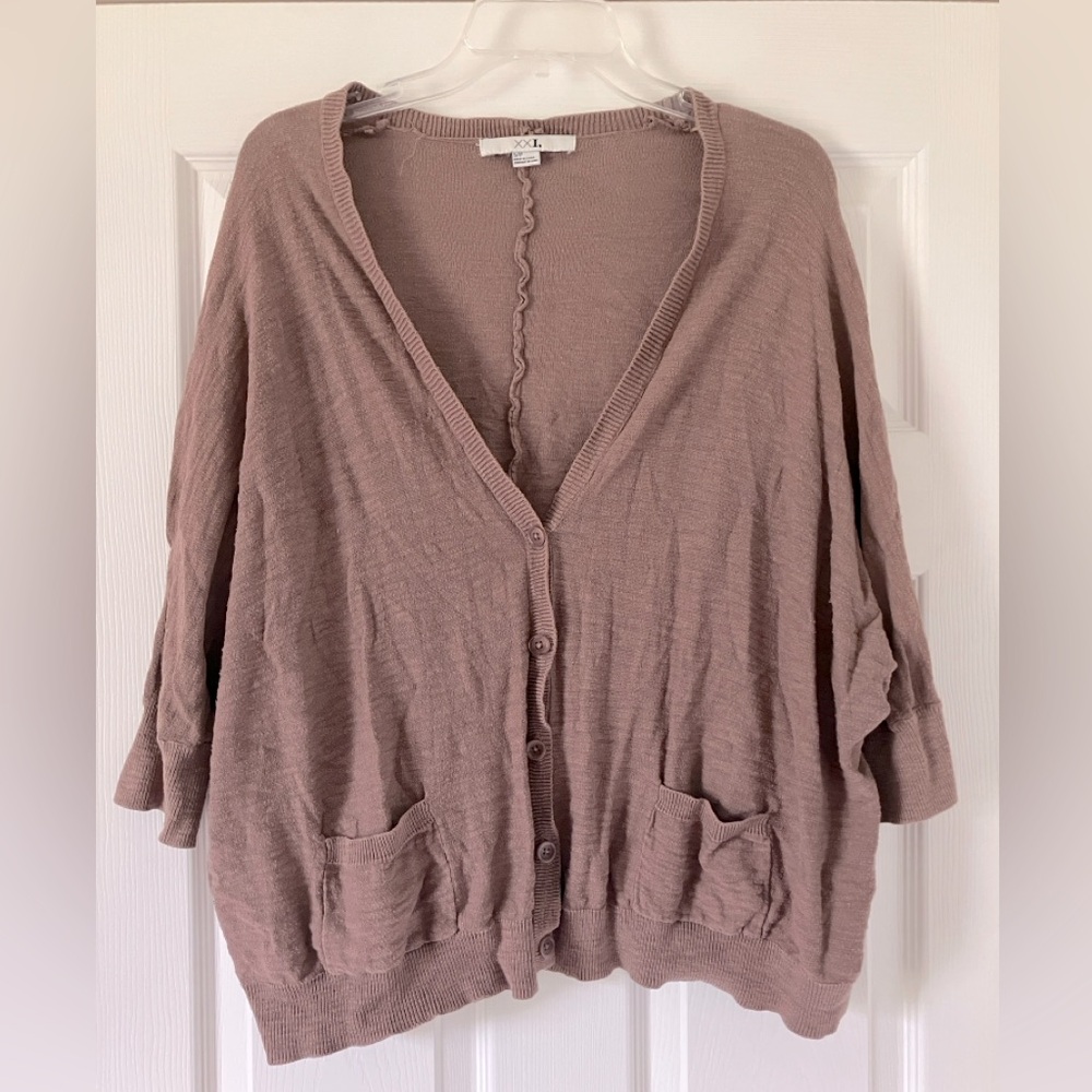 Forever 21 Brown Cardigan Sweater